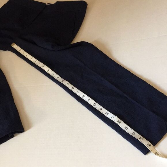 Diane Von Furstenberg Pencil Cigarette Style Navy Pants Sz 8 - Picture 11 of 16